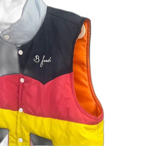 B Fresh Large Multi Color Puffer Vest - Picture 5 of 9